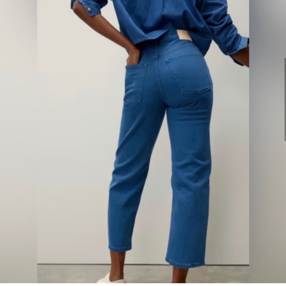 Everlane the way high jean in retro blue